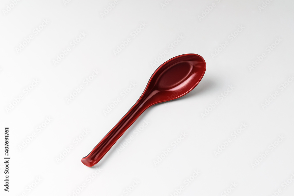 Plastic spoon on white background Plastic spoon on white background