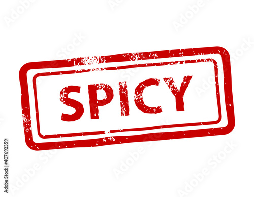 spicy rubber stamp, vector illustration  photo