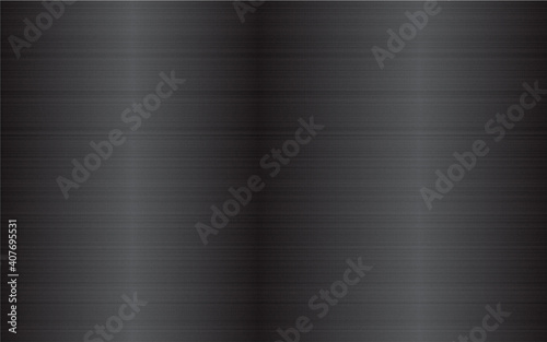 Brushed steel metal texture. Stainless steel technology background. Black metallic gradient