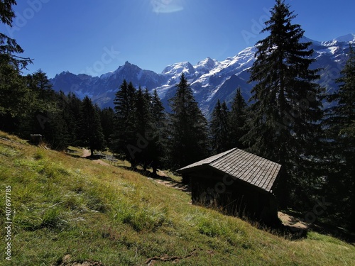 mountain hut in the mountains