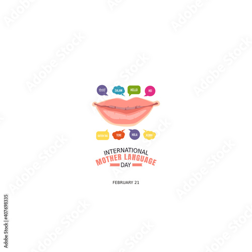 vector graphic of international mother language day good for international mother language day celebration. flat design. flyer design.flat illustration.