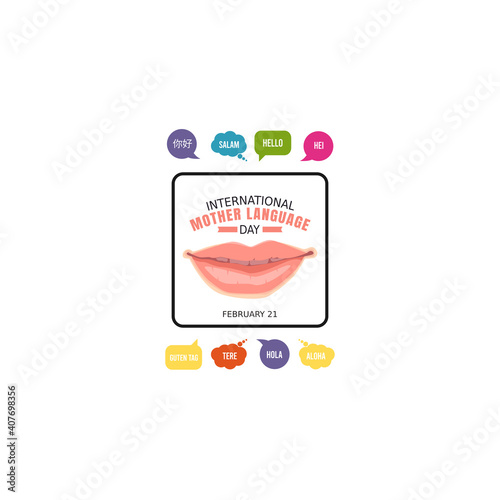 vector graphic of international mother language day good for international mother language day celebration. flat design. flyer design.flat illustration.