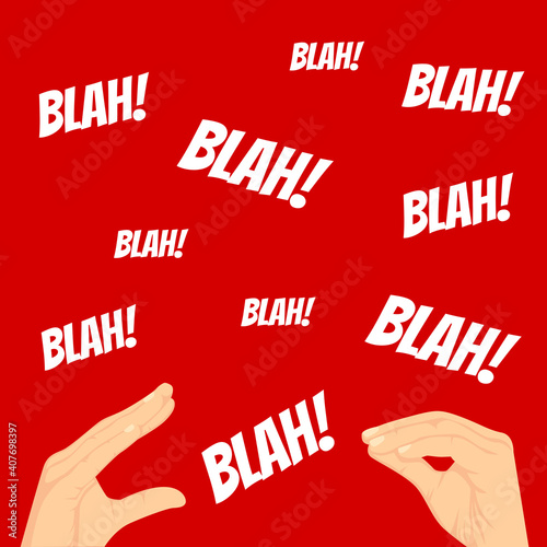 vector graphic of blah blah day good for blah blah day celebration. flat design. flyer design.flat illustration.