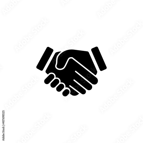 Handshake icon. Business symbol, Partner, cooperation, deal. simple design editable. Design template vector
