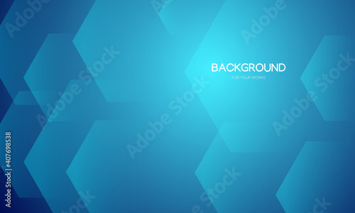 Abstract background vector illustration. Gradient blue with geometric shapes composition.