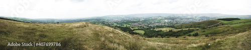 Rural landscape in Greater Manchester, UK. 