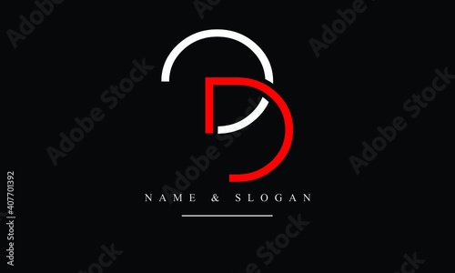 OD, DO, O, D abstract letters logo monogram