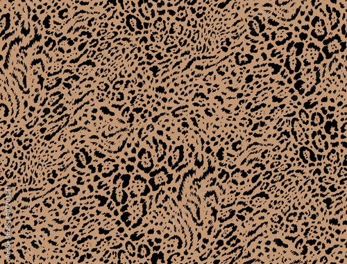Seamless degrade leopard pattern, animal print.
