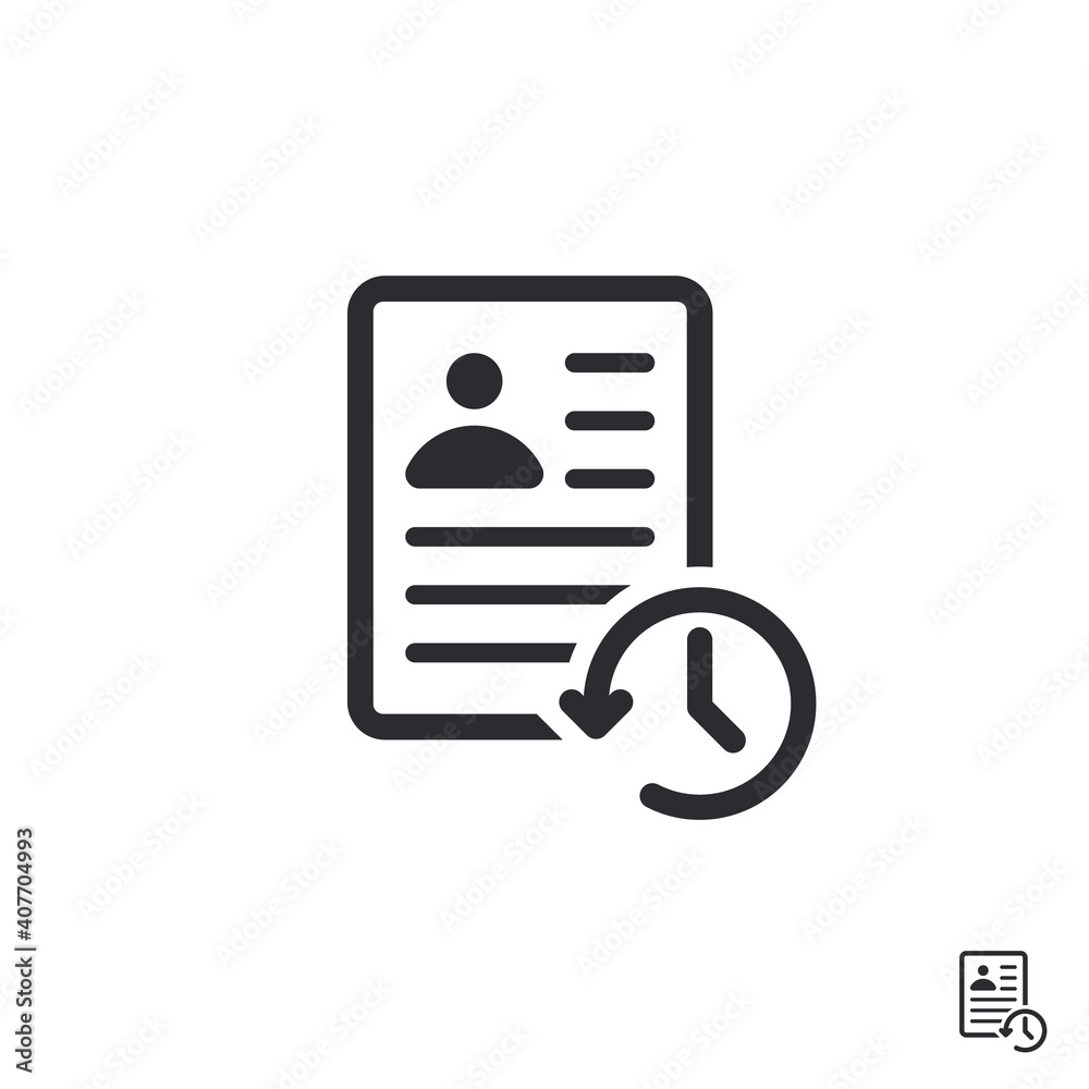 Profile history. Document history. Profile icon. Document icon. Paper