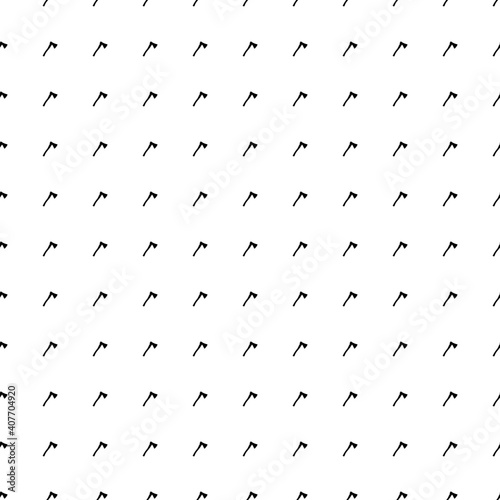 Square seamless background pattern from black ax symbols. The pattern is evenly filled. Vector illustration on white background