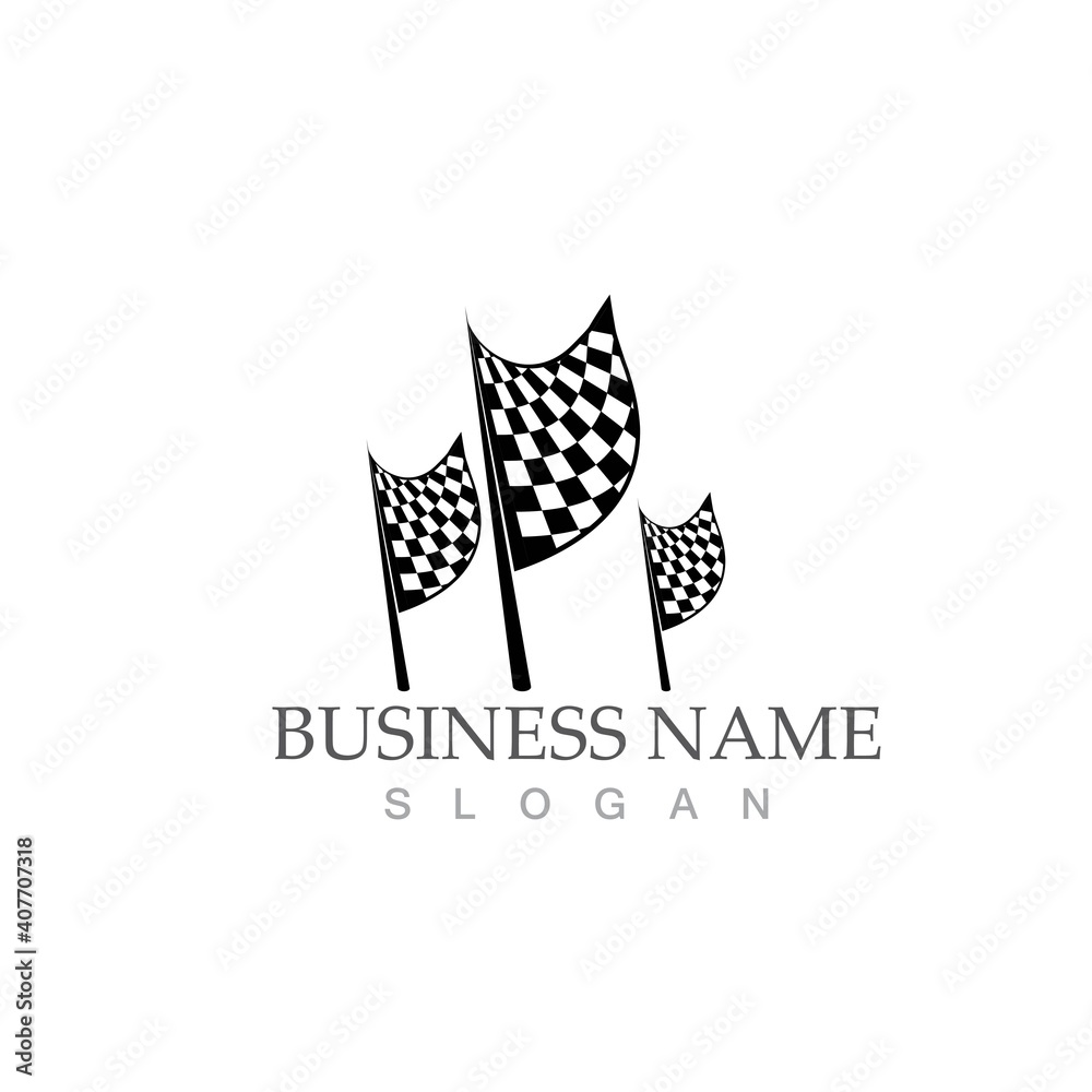 Fototapeta premium Race flag icon design