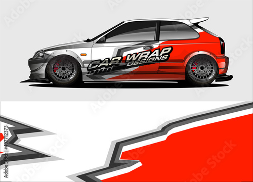 car graphic background vector. abstract race style livery design for vehicle vinyl sticker wrap  