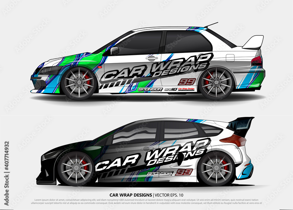 rally car livery design vector. abstract race style background for vehicle vinyl sticker wrap
rally car livery design vector. abstract race style background for vehicle vinyl sticker wrap
