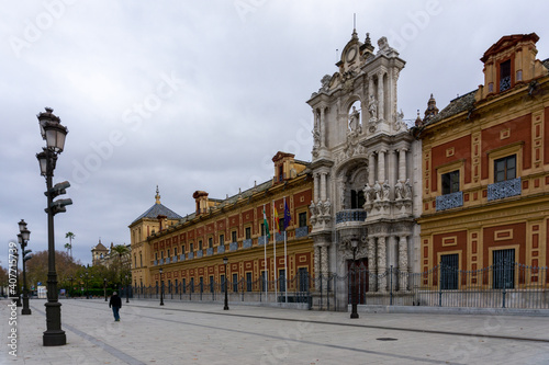 view of the San Telmo Palace in Seville