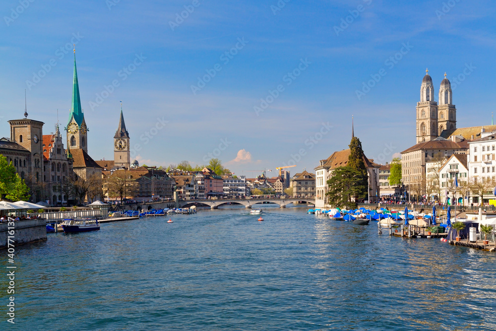 Blick auf Zürich, Schweiz