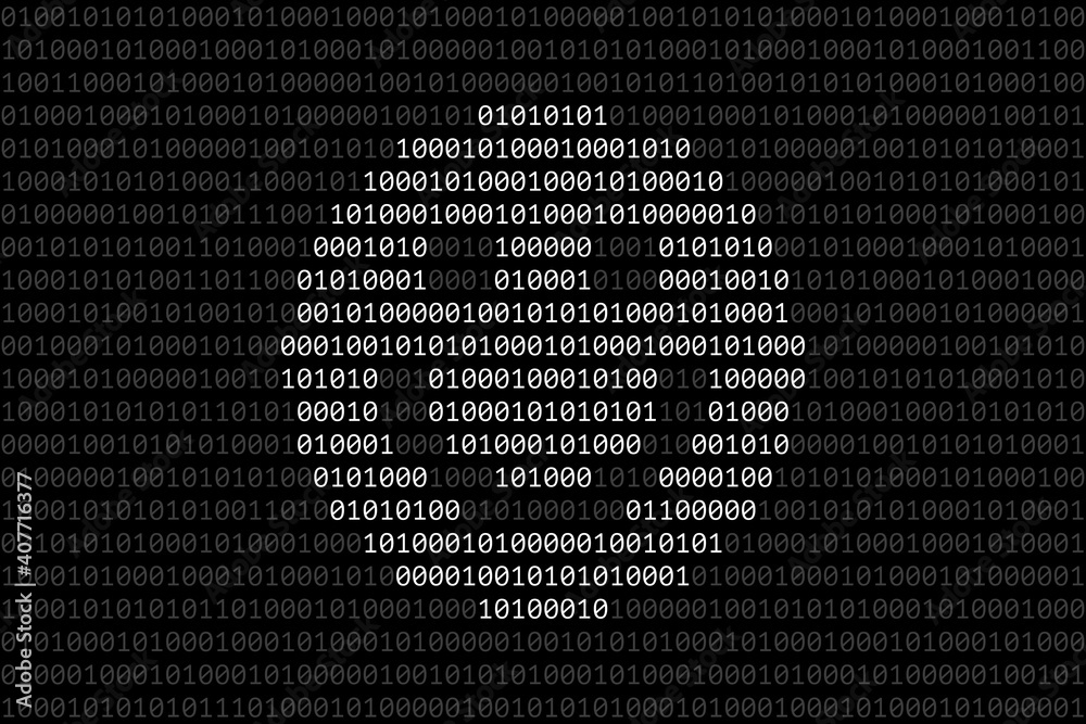 White happy smiling face icon made from binary symbols White happy smiling face icon made from binary symbols