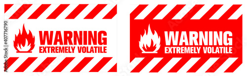 Flammable warning sign. EPS10 vector illustration.