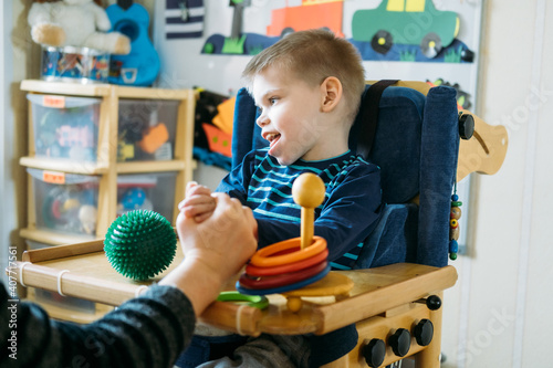 Obraz na plátně Activities for kids with disabilities