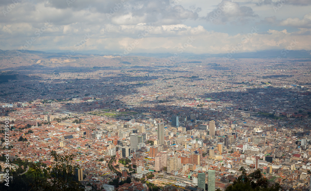 The hill of Monserrate is the best known of the eastern hills of Bogota.