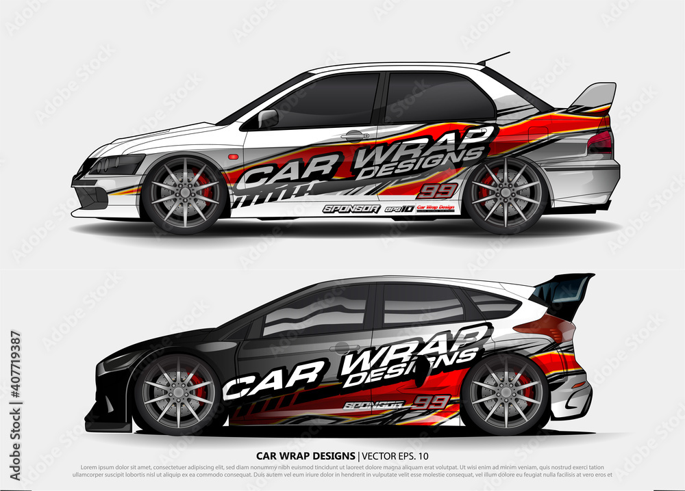 car graphic background vector. abstract race style livery design for vehicle vinyl sticker wrap 
