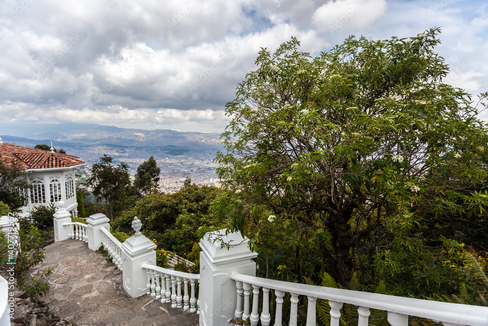 The hill of Monserrate is the best known of the eastern hills of Bogota.