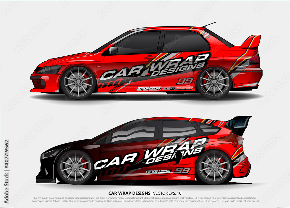 car graphic background vector. abstract race style livery design for vehicle vinyl sticker wrap 
