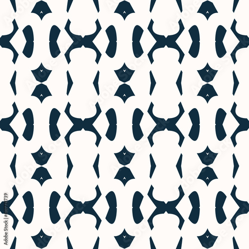 Seamless black and white geometric pattern.