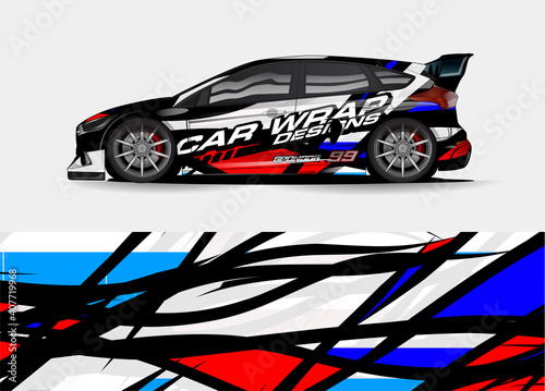 car graphic background vector. abstract race style livery design for vehicle vinyl sticker wrap   © talentelfino