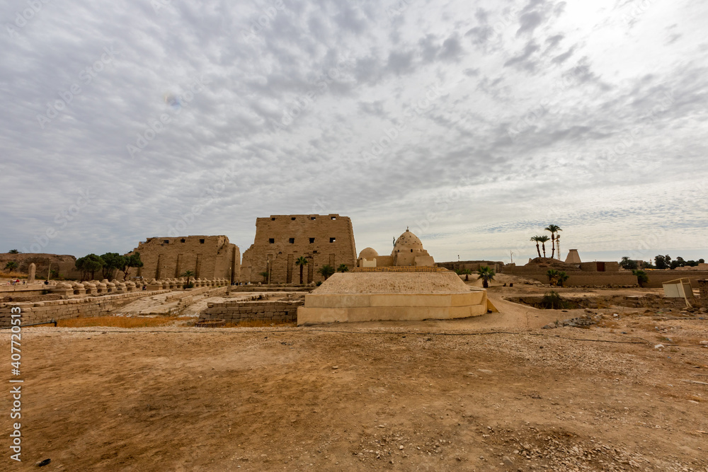 Karnak Temple Complex in Luxor. A famous ancient Egyptian temple ruin.