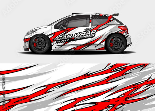 car graphic background vector. abstract race style livery design for vehicle vinyl sticker wrap  