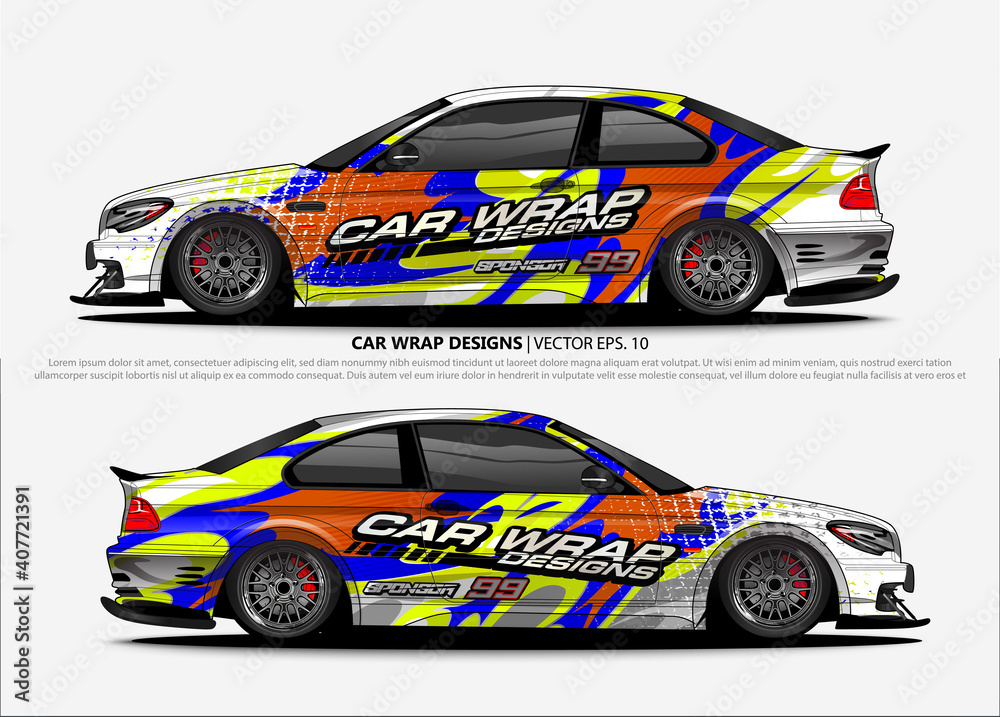 car graphic background vector. abstract race style livery design for vehicle vinyl sticker wrap 
