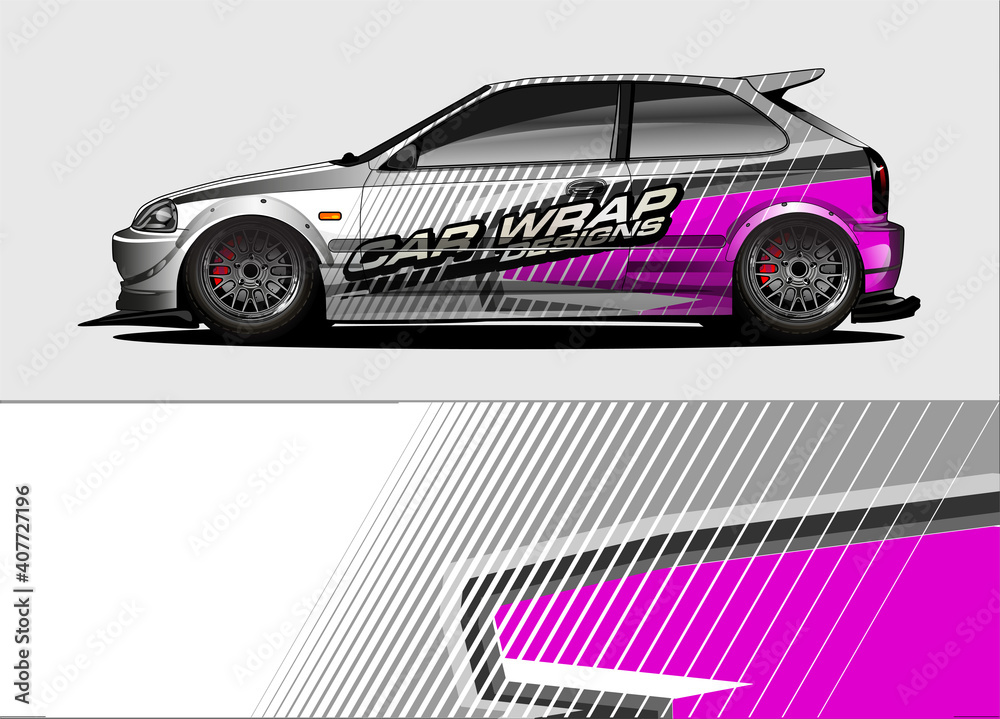 rally car livery design vector. abstract race style background for ...