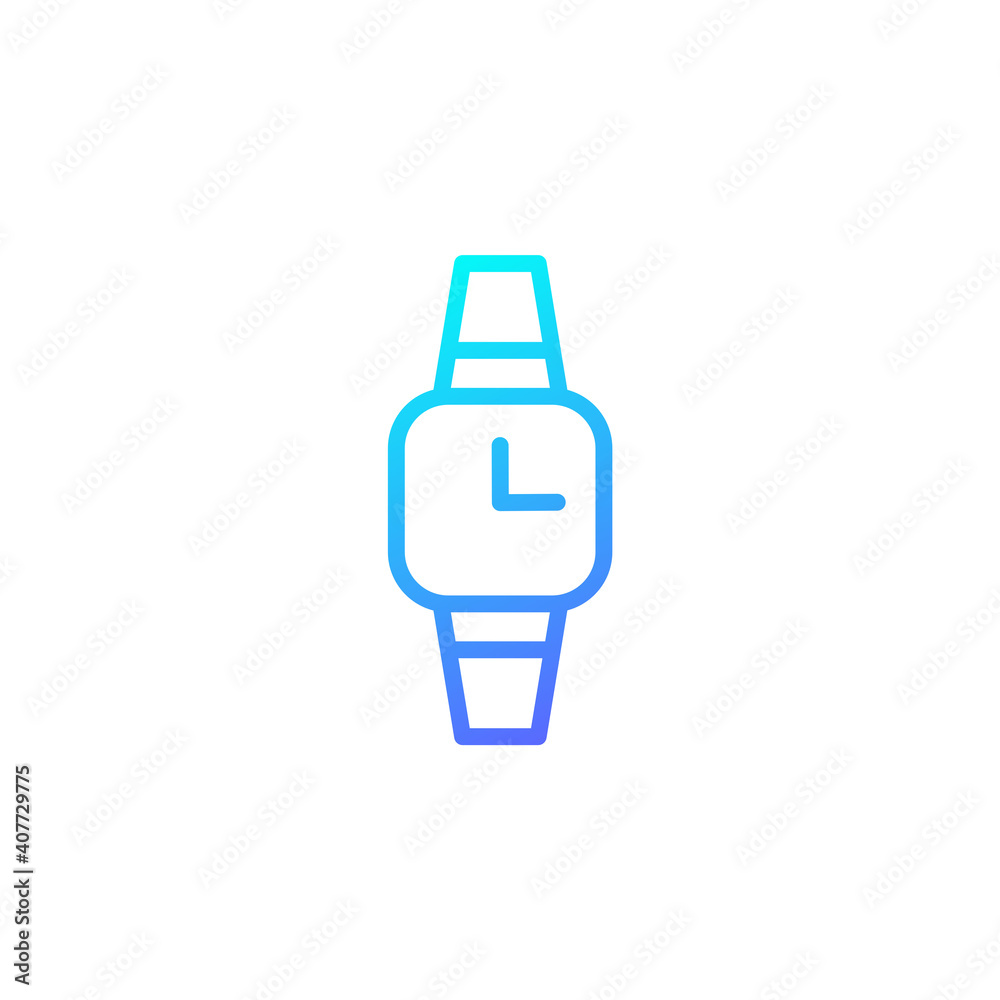 Watch icon with blue gradient style Watch icon with blue gradient style