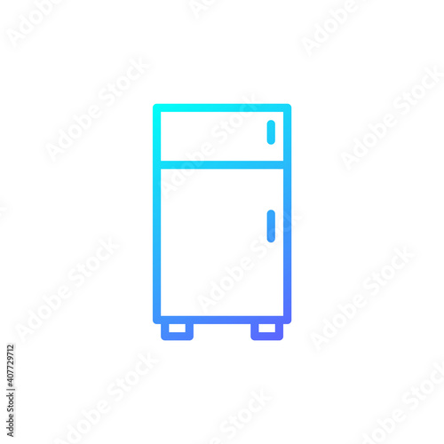 Refrigerator icon with blue gradient style