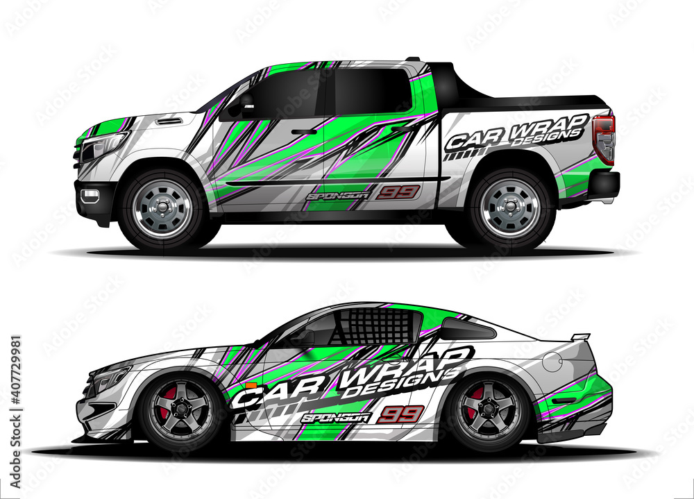 rally car livery design vector. abstract race style background for vehicle vinyl sticker wrap
rally car livery design vector. abstract race style background for vehicle vinyl sticker wrap