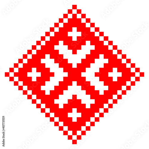 vector ethnic Ukrainian minimalistic pattern on a white background. a traditional element of the Ukrainian embroidered shirt - vyshyvanka. pattern is isolated. can be used in different ways.