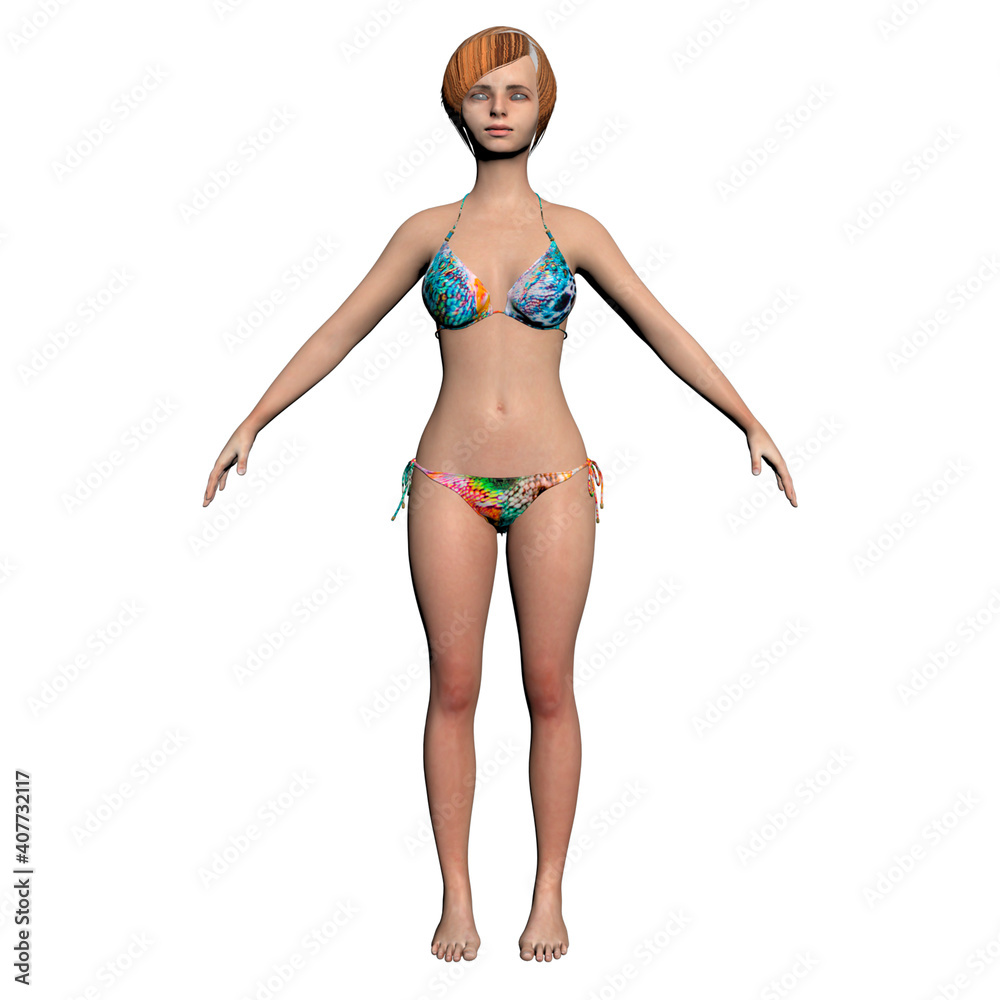 Fototapeta premium bikini model in bikini