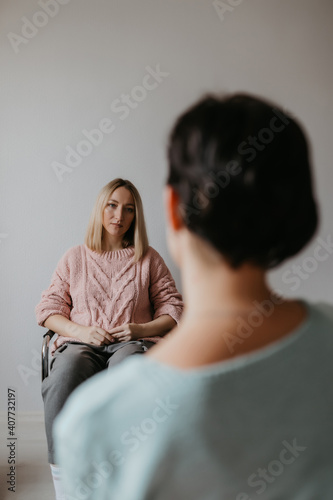 dialogue between two women in the room
