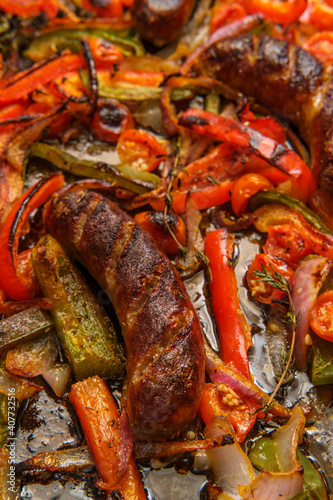 Sausage Peppers Onions Pan