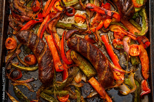 Sausage Peppers Onions Pan