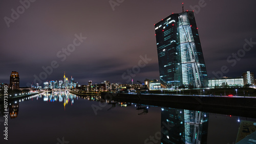 Obraz na płótnie Frankfurt am Main Skyline mit EZB w salonie