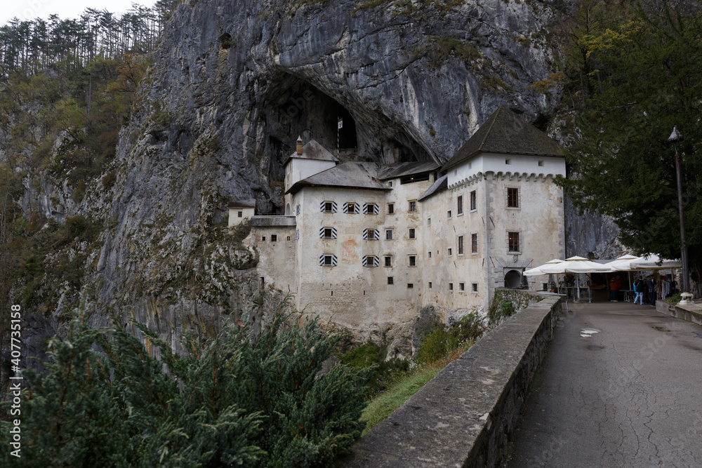 Predjama castle in Slovenia close to Bled and Postojna caves