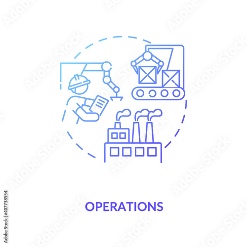 Operations optimization concept icon. Cost reduction measures idea thin line illustration. Company improvement tool. Budget economy. Business improvement. Vector isolated outline RGB color drawing