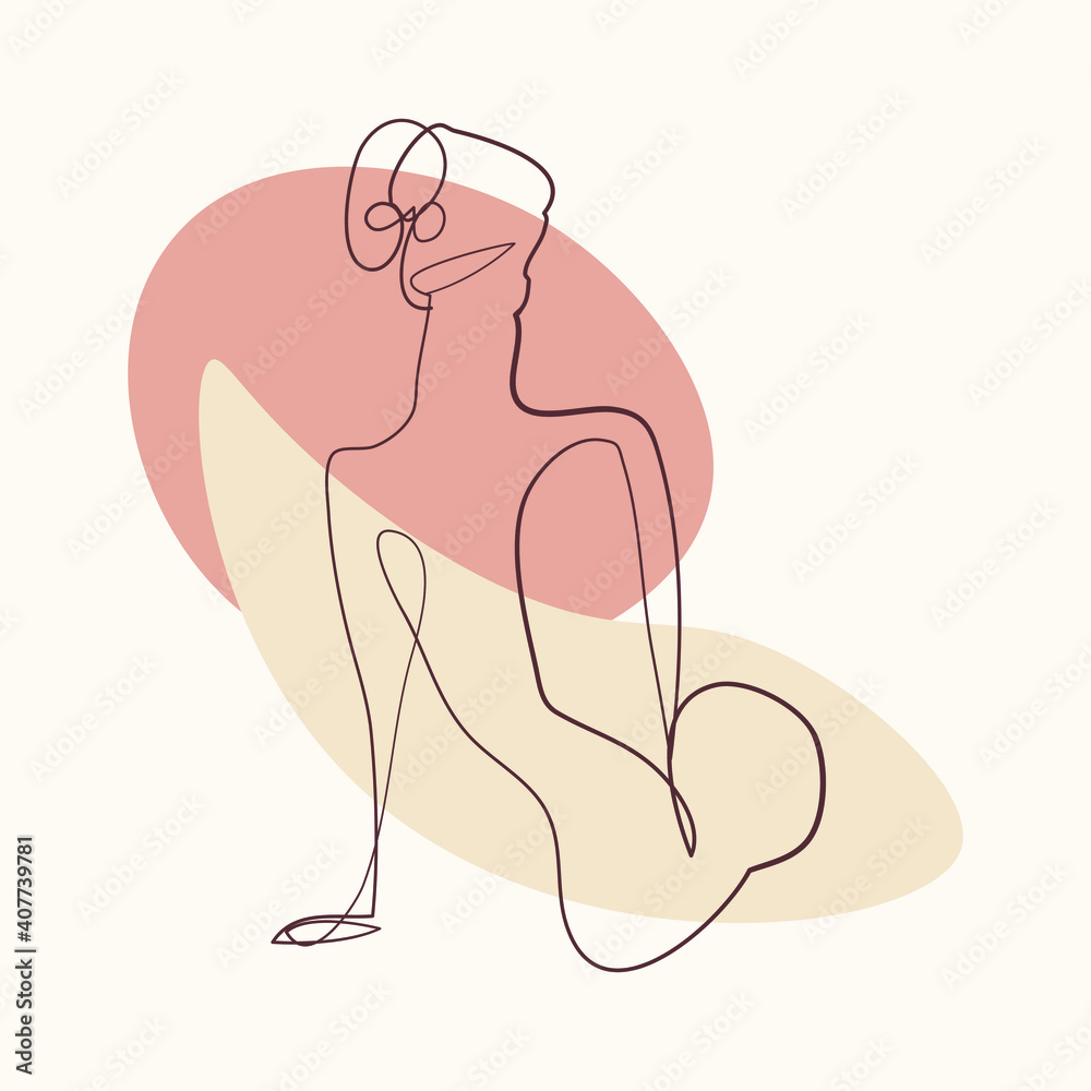 Minimalist line art figure print design. Good for wall art and branding. Minimalist line art figure print design. Good for wall art and branding.