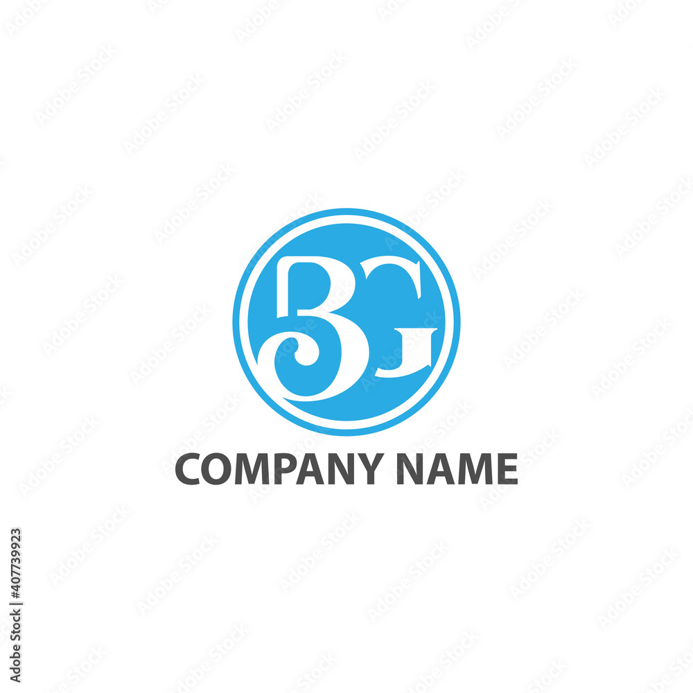 B, G, BG Letter Logo Business professional logo template