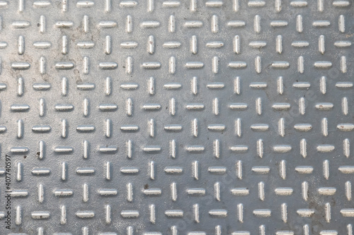 Texture detail of a metallic floor.