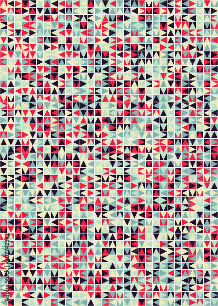 Fototapeta premium Abstract Geometric Pattern generative computational art illustration