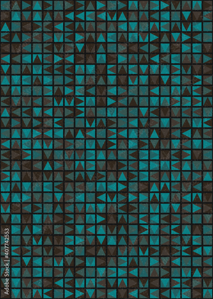 Fototapeta premium Abstract Geometric Pattern generative computational art illustration