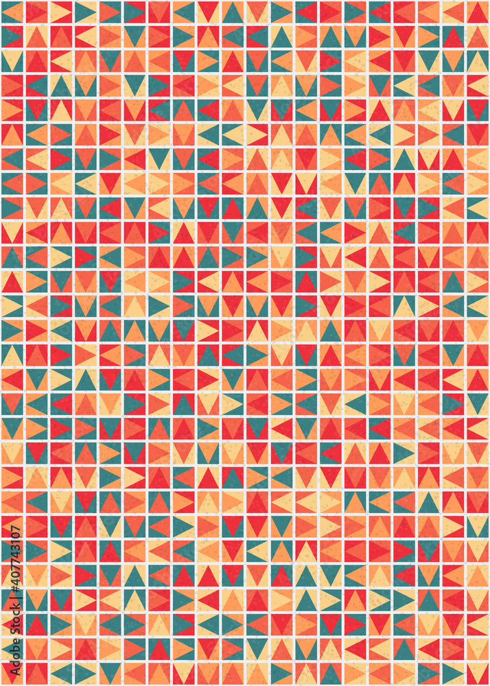 Fototapeta premium Abstract Geometric Pattern generative computational art illustration