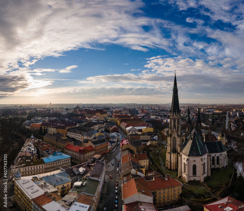 view of the city Olomouc katedrála sv. Václava